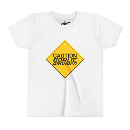 Caution Goalie Grandpa Youth Tee