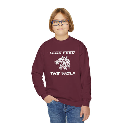 Legs Feed the Wolf Youth Crewneck