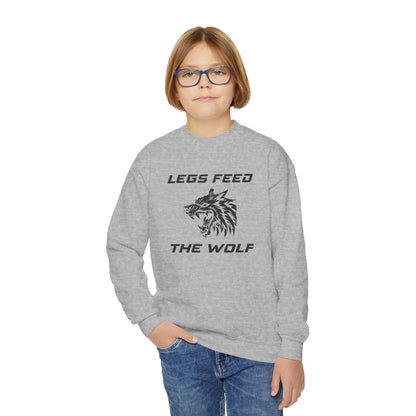Legs Feed the Wolf Youth Crewneck