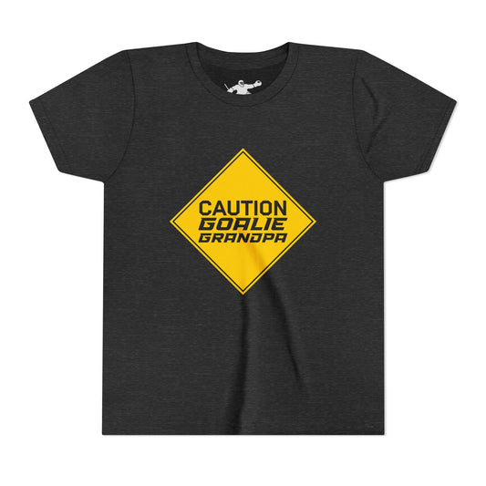 Caution Goalie Grandpa Youth Tee