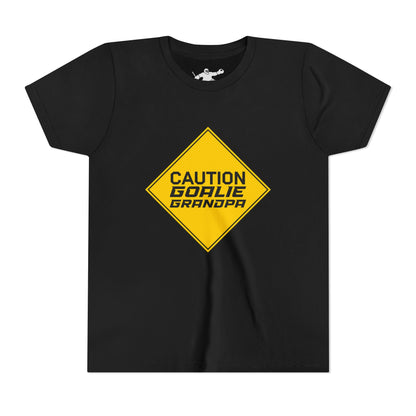 Caution Goalie Grandpa Youth Tee