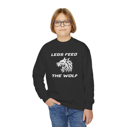 Legs Feed the Wolf Youth Crewneck